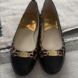 Michael Kors Leopard and Black Loafers